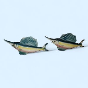 Vintage Swordfish Salt And Pepper Shakers